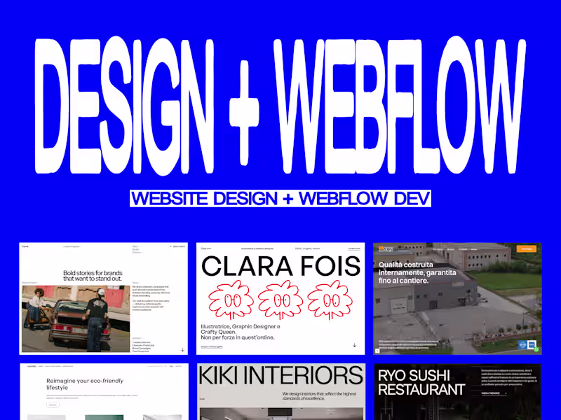 Cover image for Website Design + Webflow development