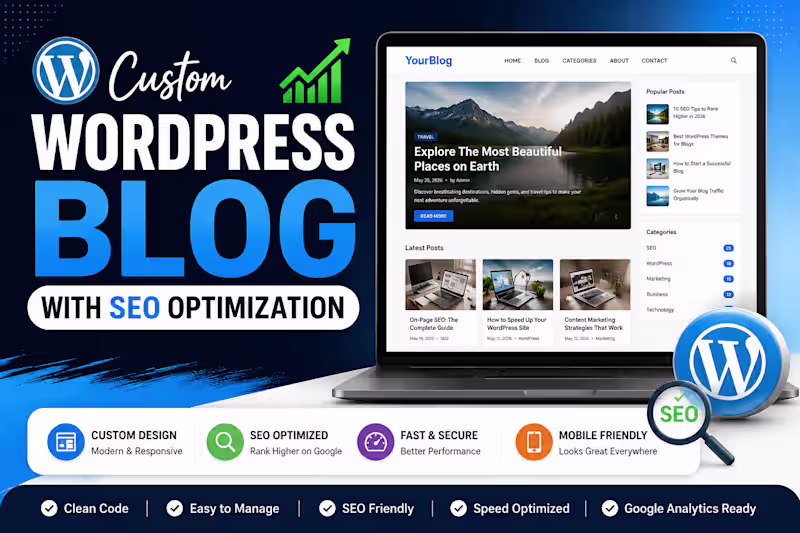 Cover image for Custom WordPress Blog with SEO Optimization