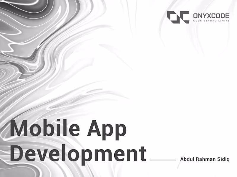 Cover image for  Mobile App Development