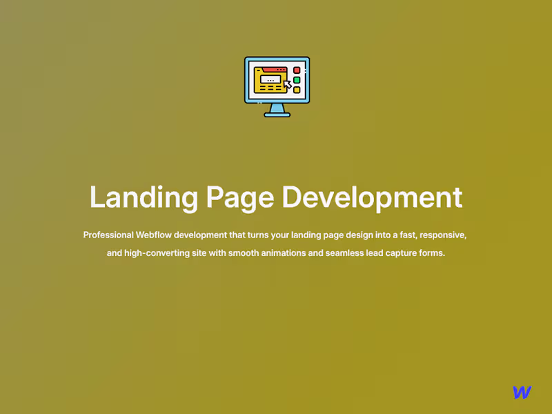 Cover image for Landing Page Development