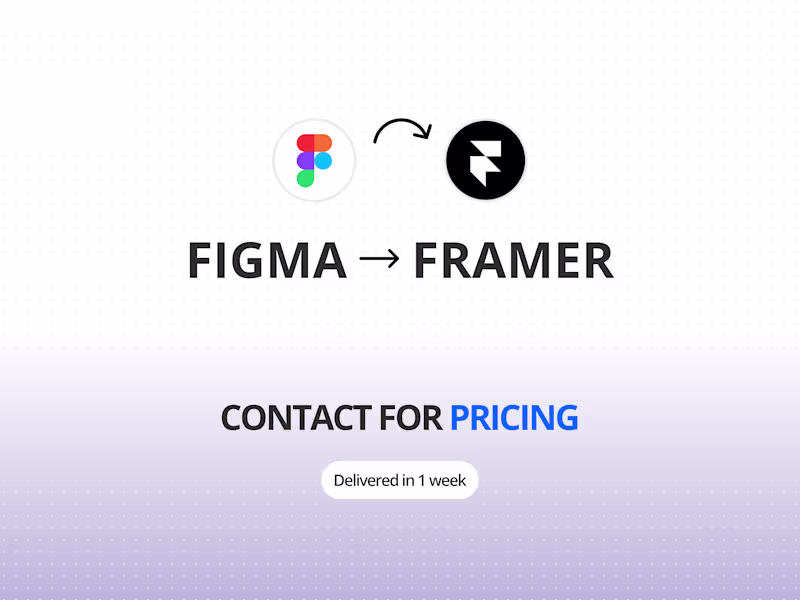 Cover image for Figma to Framer Website Development