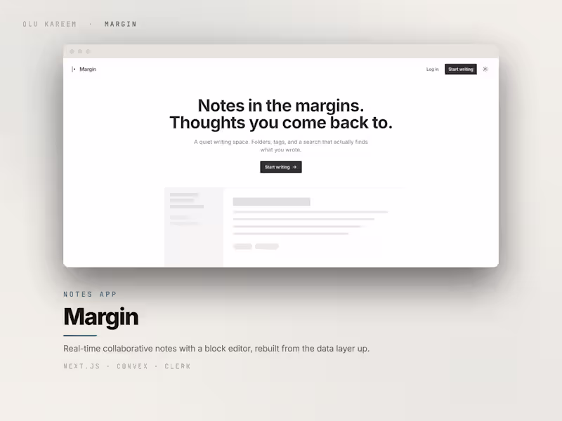 Cover image for Margin, a real-time collaborative notes app