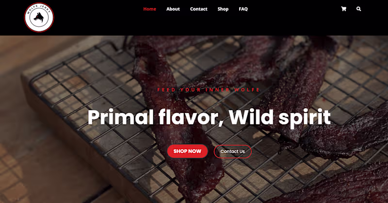 Cover image for Wolfie Jerky: High-Performance E-Commerce Site 
