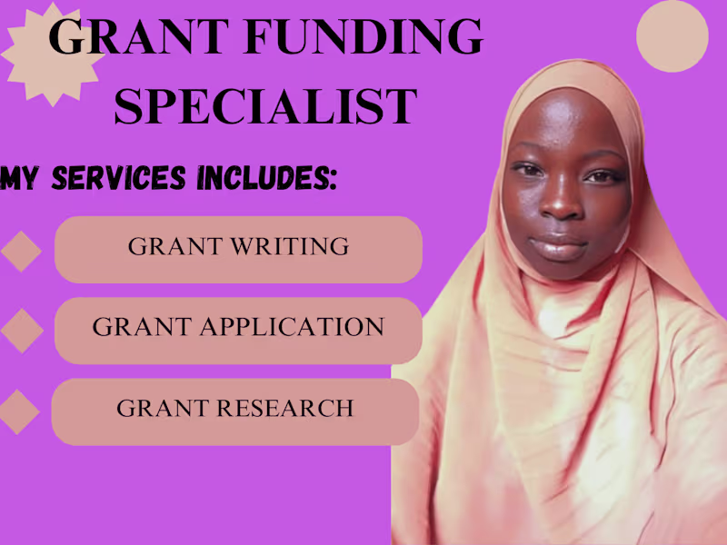 Cover image for I do grant research and write a compelling grant proposal