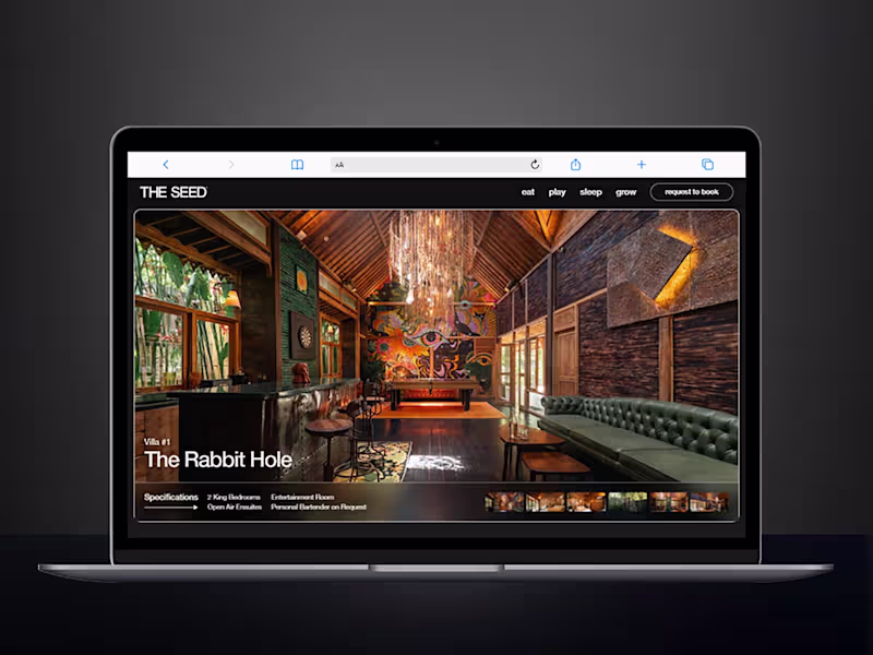 Cover image for 
Website for resort services in Bali · Webflow