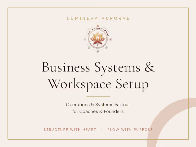 Cover image for Business Systems & Workspace Setup