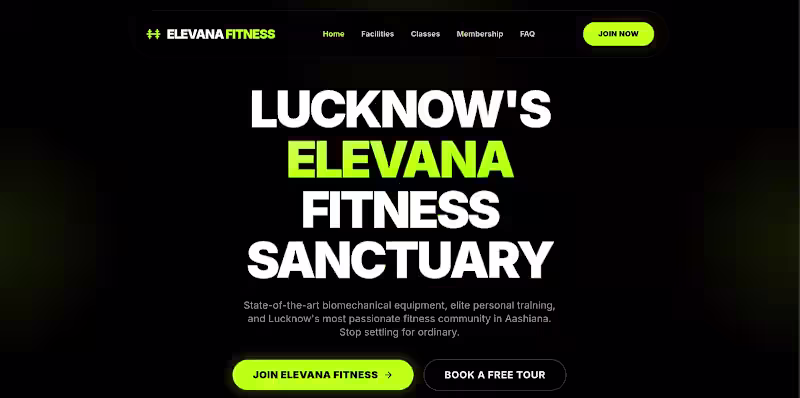 Cover image for UI/UX and website development for a GYM in Lucknow