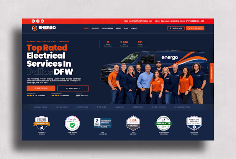 Cover image for 24-Page Multi-Location Lead-Gen Website for