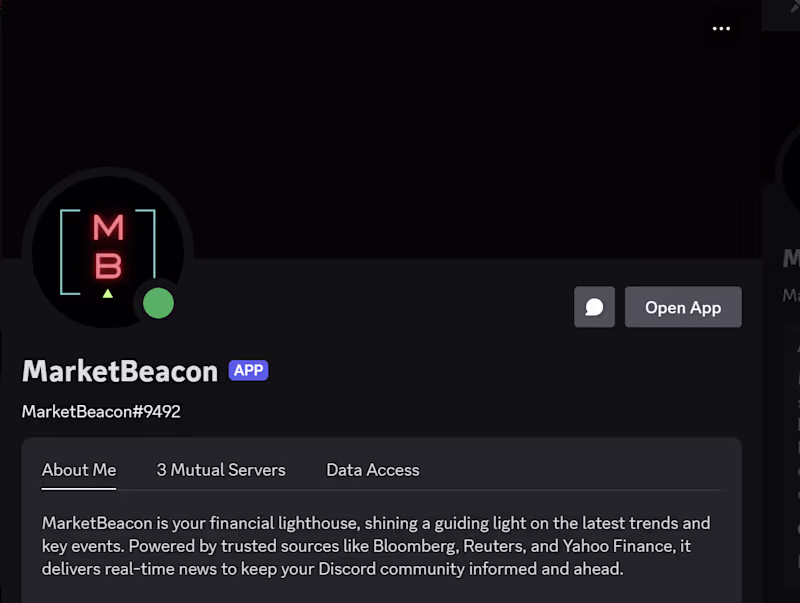 Cover image for MarketBeacon: AI-Powered Financial News & Analysis Discord Bot