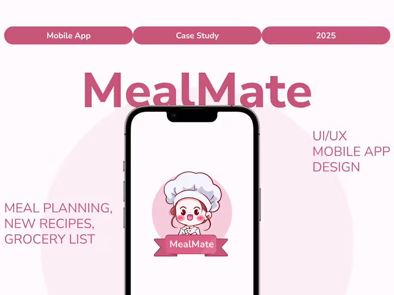 Cover image for MealMate Meal Planner UI/UX Design