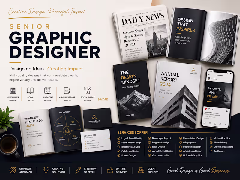 Cover image for Print, Branding, Marketing, Publication and Newspaper Layout