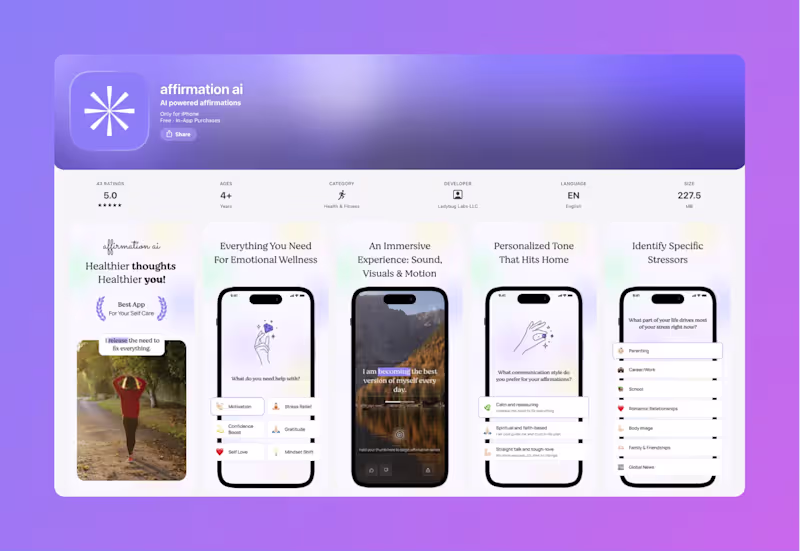 Cover image for Affirmation AI – iOS App Development