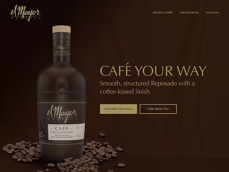Cover image for El Mayor Café Landing Page Design