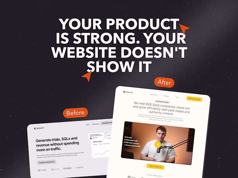 Cover image for B2B & AI Website Redesign. Clarity, Positioning & Conversion