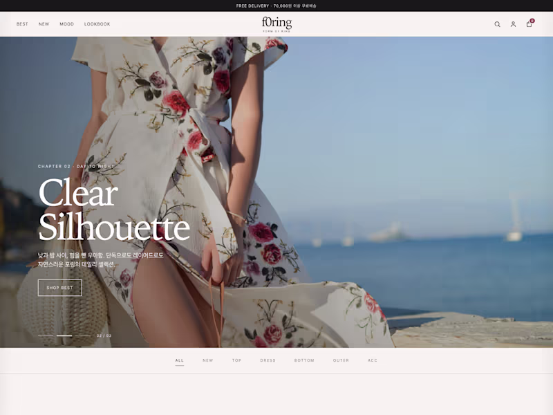 Cover image for f0ring — Responsive Fashion Storefront