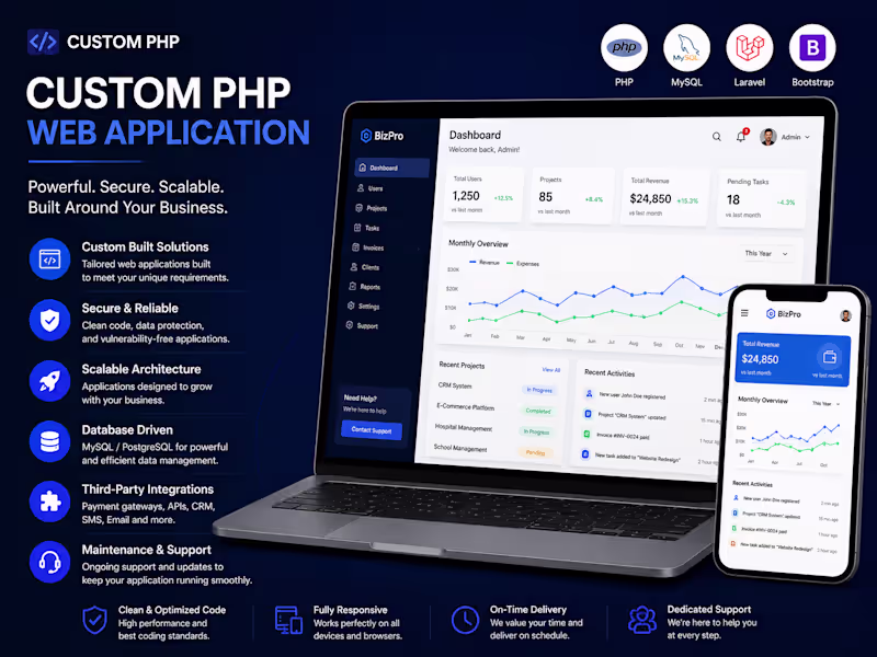 Cover image for Custom PHP Web Application