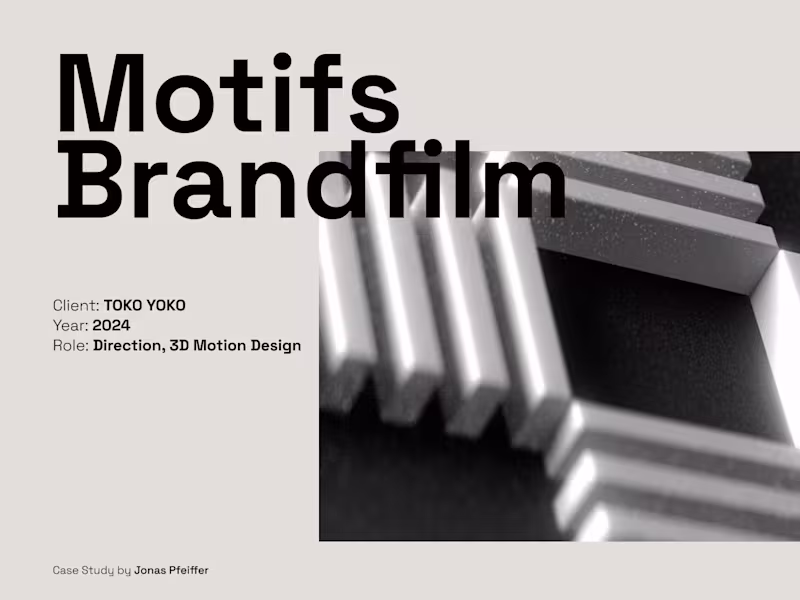 Cover image for Motifs - Brandfilm

I had the