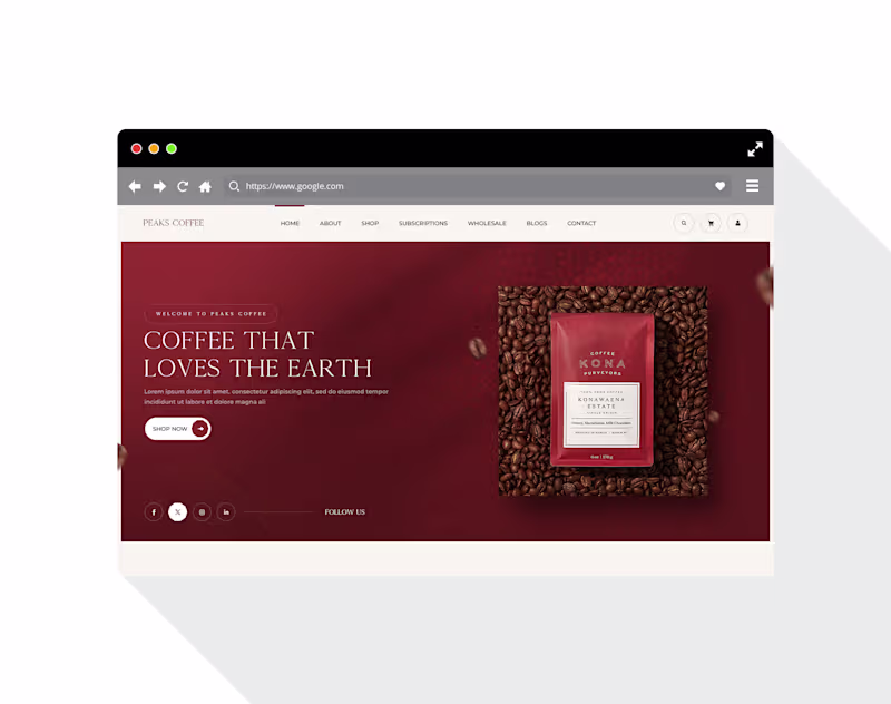 Cover image for Café Website UI/UX Design |