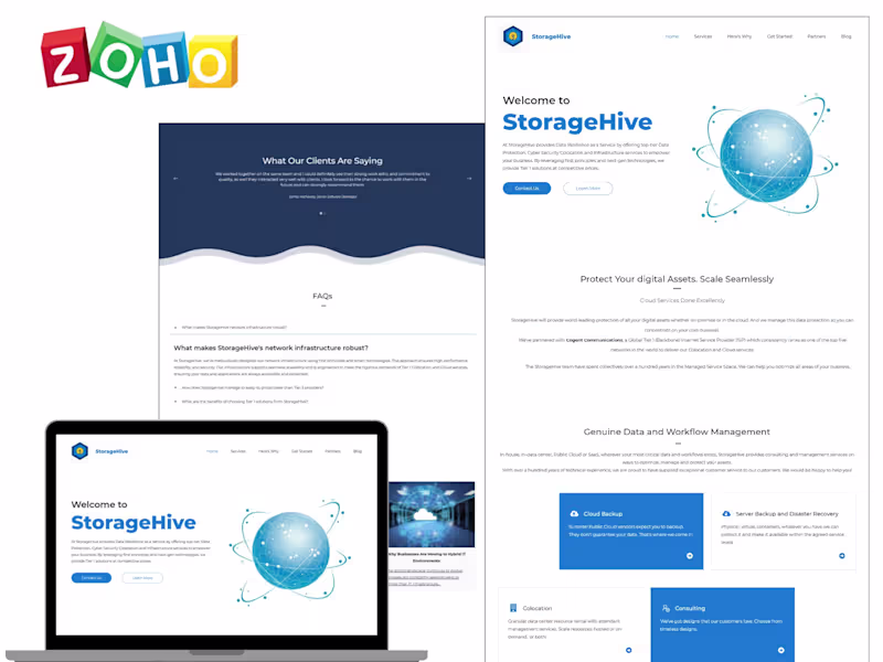 Cover image for IT Website Development Project powered by Zoho Eco-system