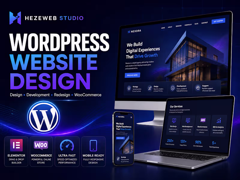 Cover image for WordPress Website Design, Development & WooCommerce