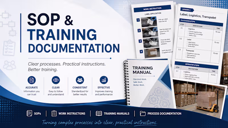 Cover image for SOP & Process Documentation | Training Manuals & Work Instructio