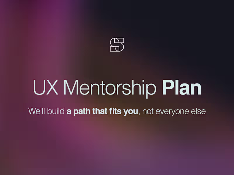 Cover image for UX Mentorship Plan