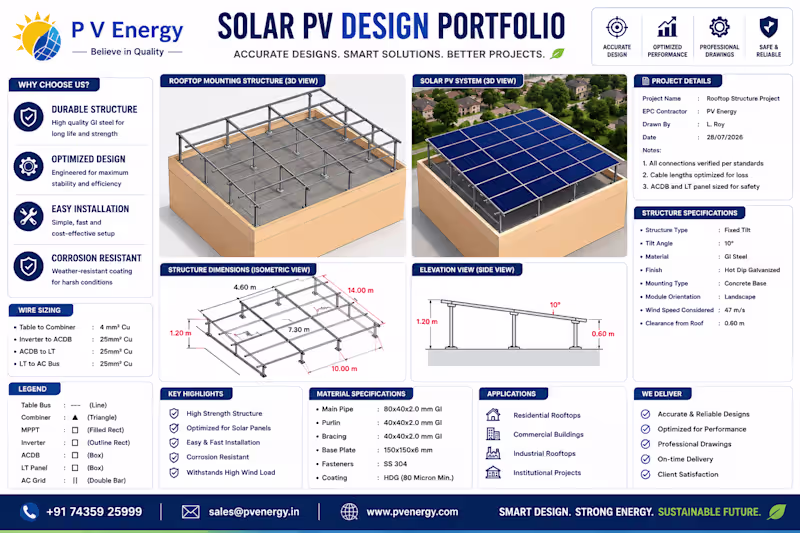 Cover image for I will create accurate Solar PV Layout Designs