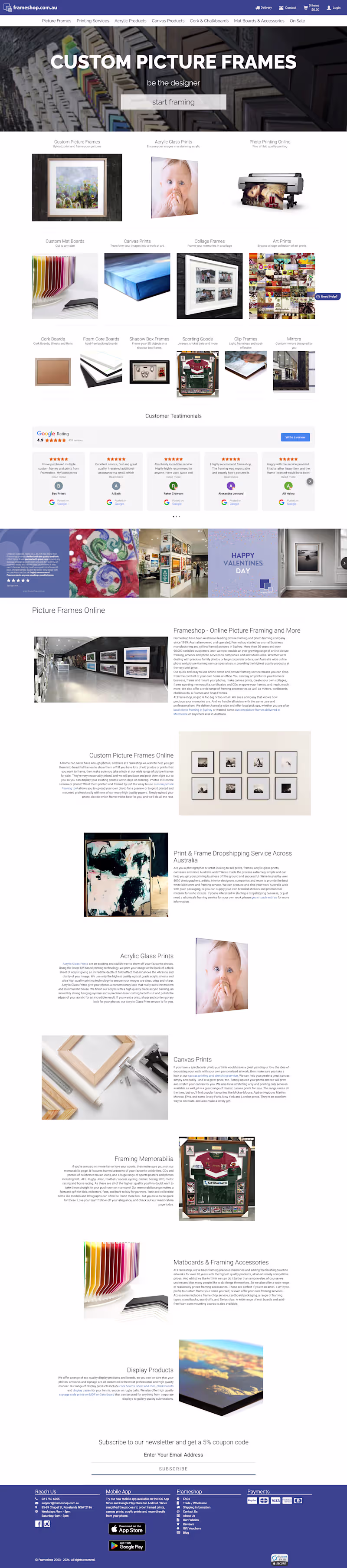 Cover image for FrameShop | Website, App, Backend, API  Development