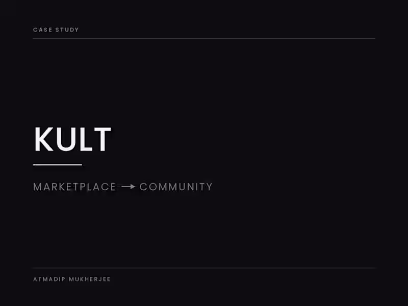 Cover image for KULT — Marketplace to Community