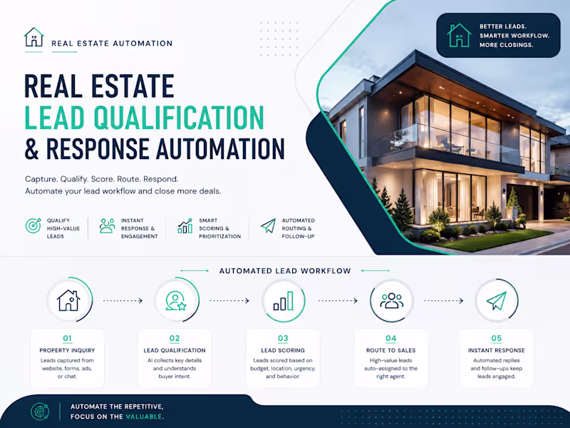 Cover image for 🏠 Real Estate Lead Qualification & Response Automation