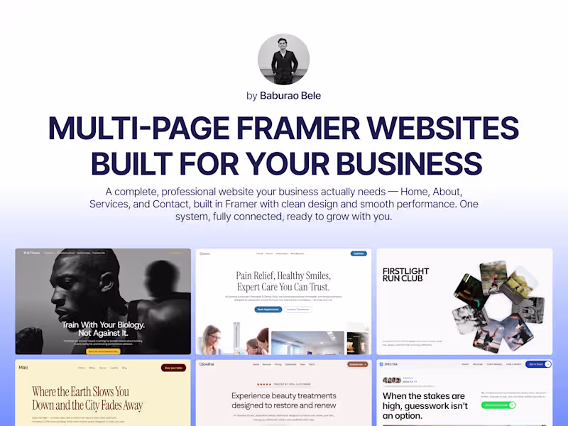 Cover image for Multi-Page Framer Website — Design & Build