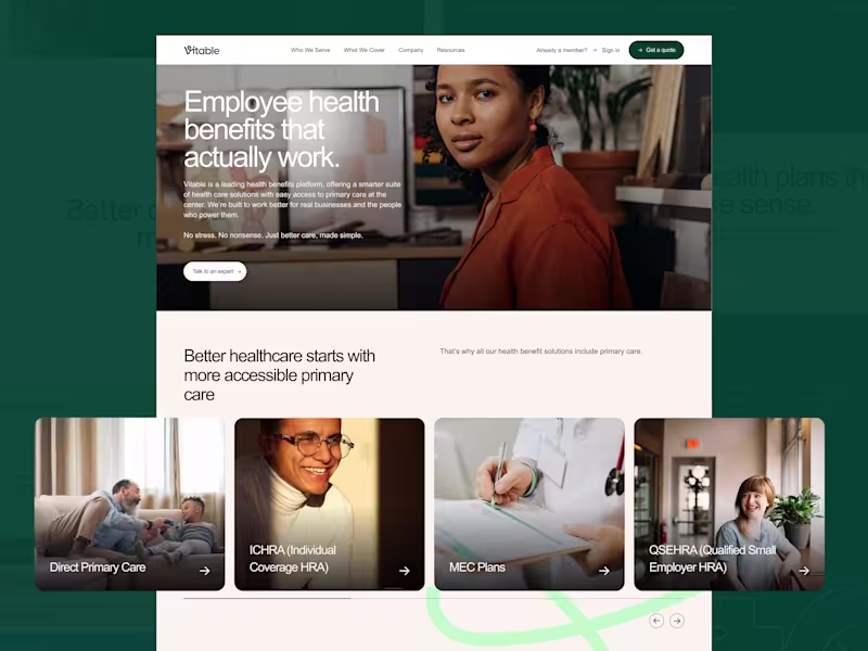 Cover image for Designed a modern, responsive healthcare