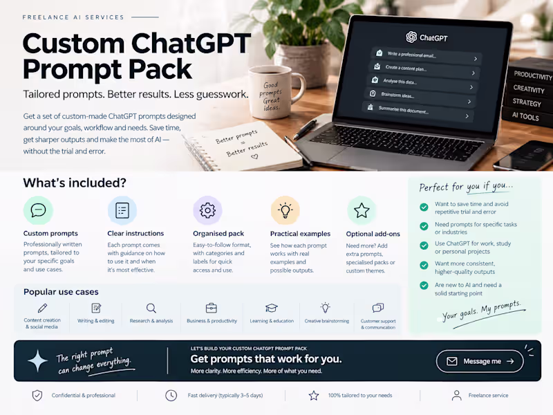 Cover image for Custom ChatGPT Prompt Pack