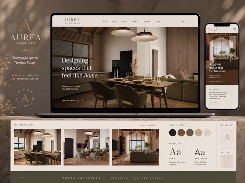 Cover image for Aurea Interiors - Brand Identity & Digital Experience