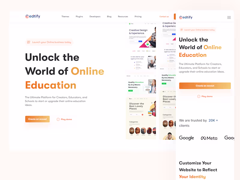 Cover image for Edtify Landing Page redesign