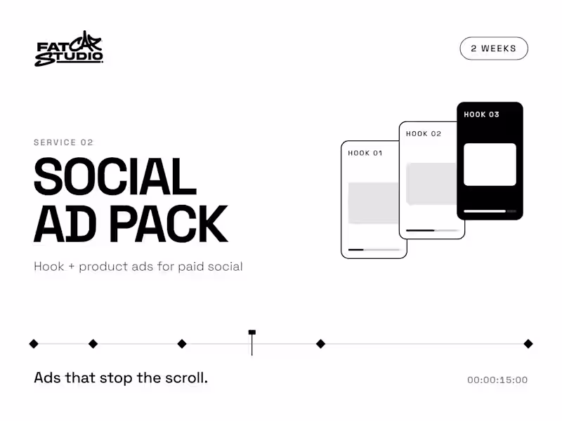 Cover image for Social Ad Pack - Hook + Product Ads for Paid Social