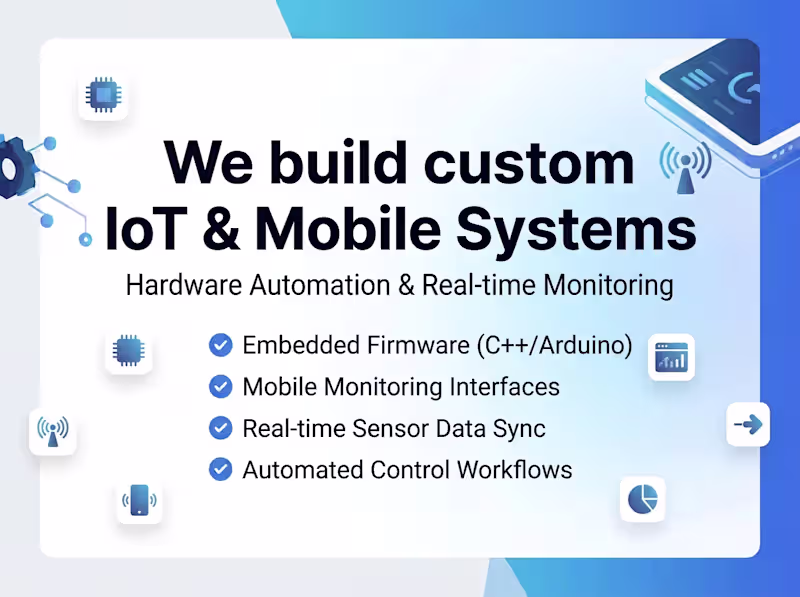 Cover image for IoT Solutions & Real-Time Mobile Dashboard Integration