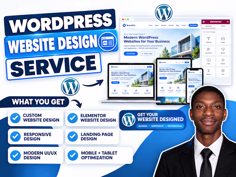Cover image for WordPress Elementor Website Design, WordPress Elementor Website