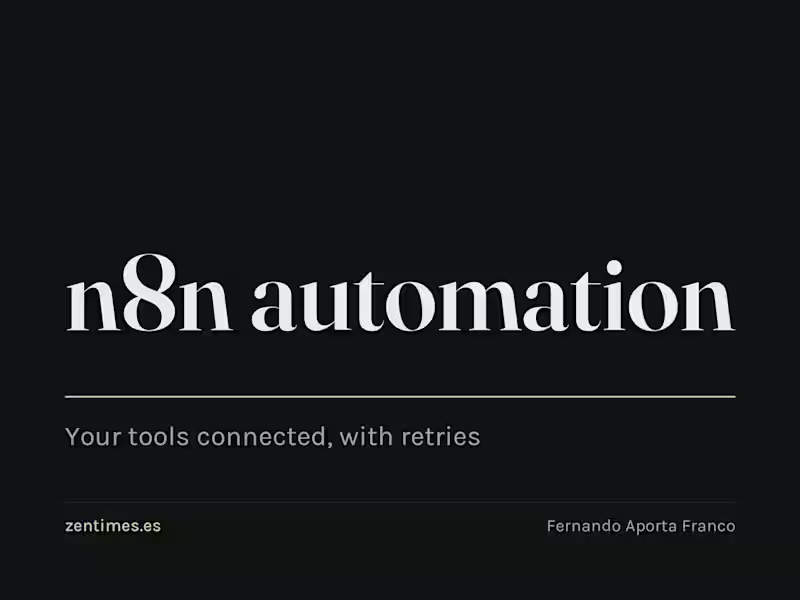 Cover image for n8n / automation + API integration