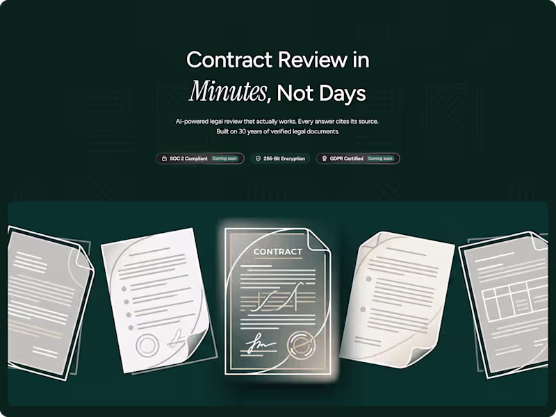 Cover image for AI Legal Contract Product Development