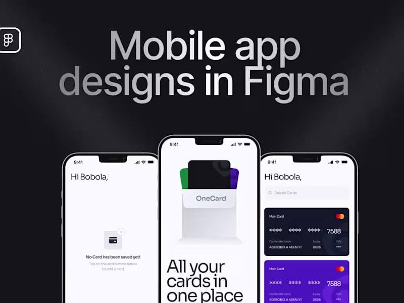 Cover image for Mobile app design in Figma