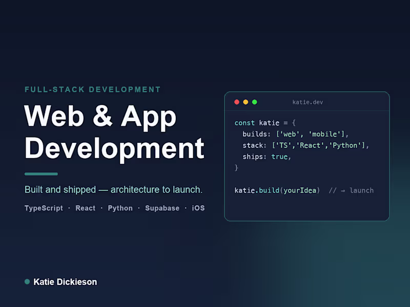 Cover image for Web & App Development