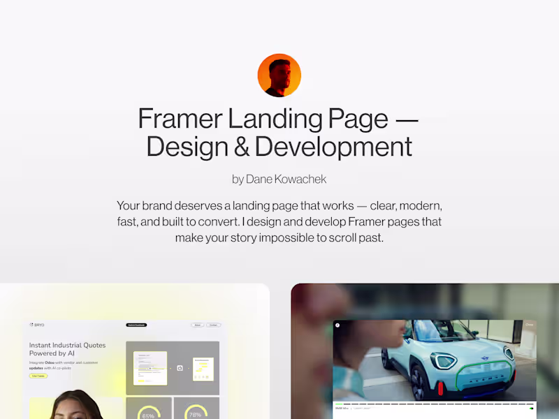 Cover image for Framer Landing Page — Design & Development