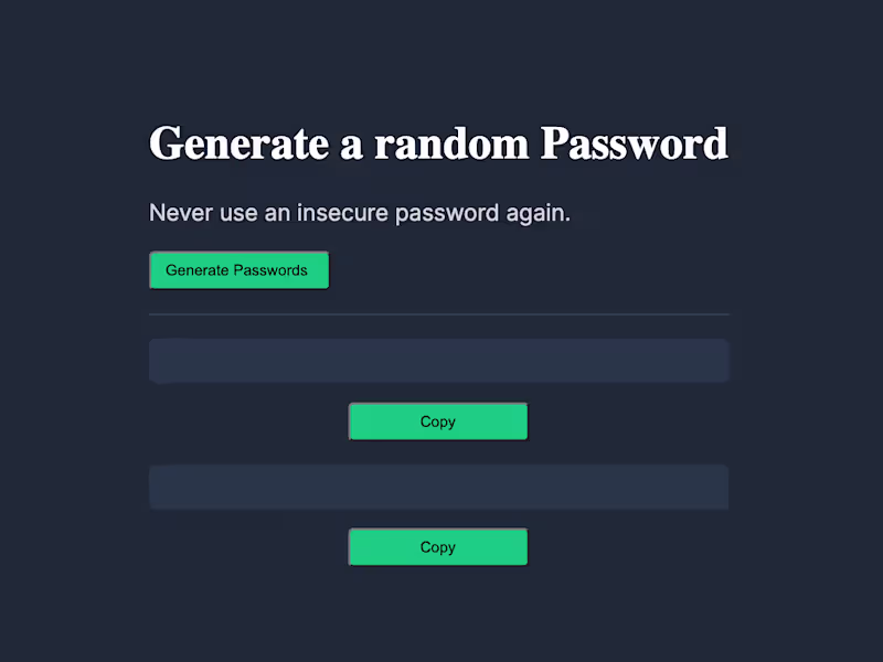 Cover image for Password Generator