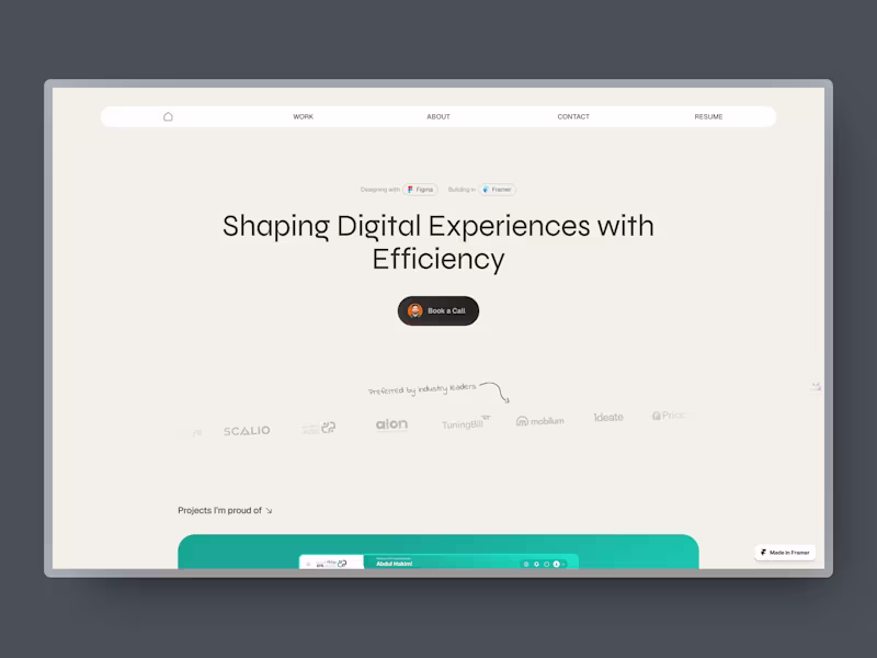 Cover image for Portfolio Website in Framer 🔥🔥