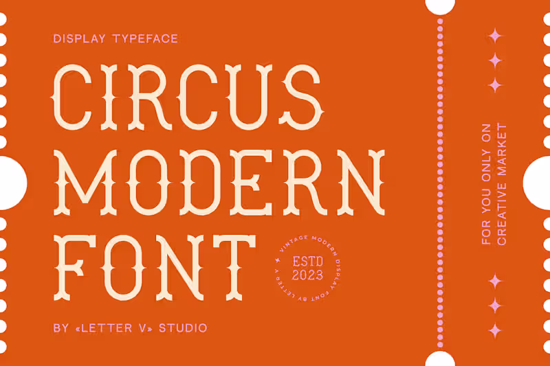 Cover image for Modern circus typeface