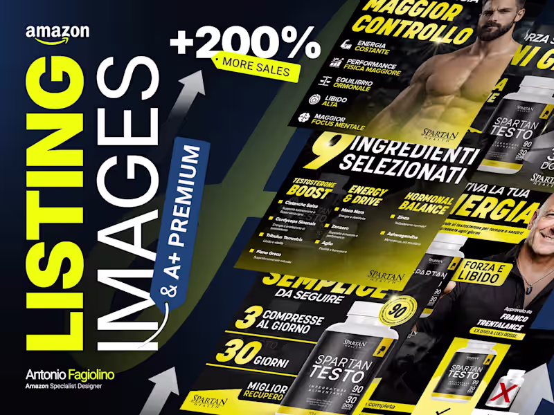 Cover image for Amazon Listing Images for Fitness Supplement Product