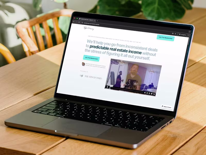 Cover image for CCF Mastermind Real Estate Landing Page | Framer