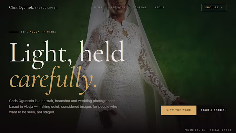 Cover image for Photography Brand & Portfolio Website