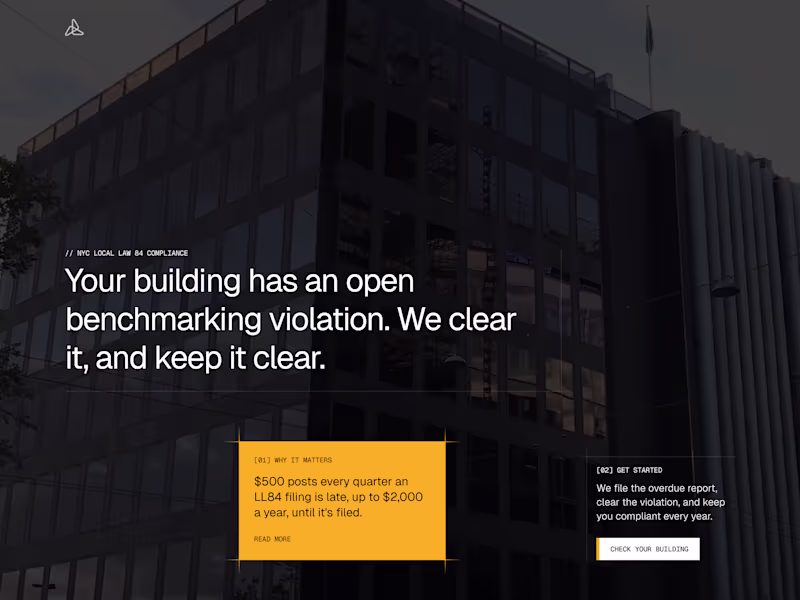 Cover image for Attune — NYC LL84 energy-benchmarking compliance, automated